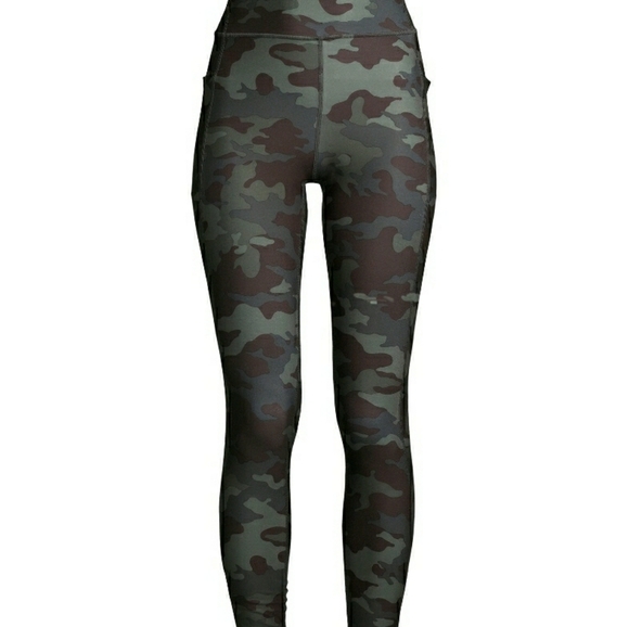 High-waisted Army Fatigue Leggings, size large - Picture 3 of 4